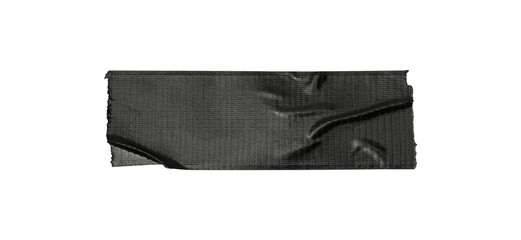 Black paper adhesive tape strips of different sizes on a white background
