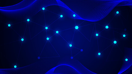 abstract technology particles mesh background