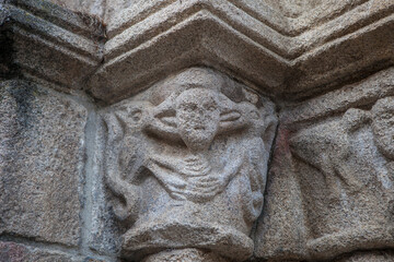 Santiago Church north portal historiated capitals