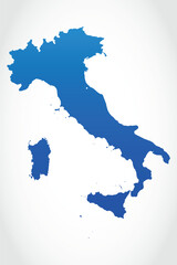 Obraz premium Vector graphic artwork suitable for print and web containing flat detailed map of ITALY