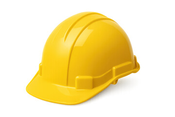 Fototapeta premium Yellow hard hat representing engineering and construction safety