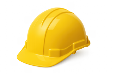 Yellow hard hat representing engineering and construction safety