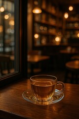 cozy tea setting, inviting tea experience indoors, relaxing scene with tea and warm ambiance