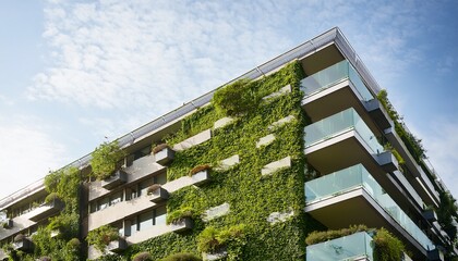 design sostenibile dell edificio con balconi dal verde lussureggiante che fonde la natura con la vita urbana © Brittany