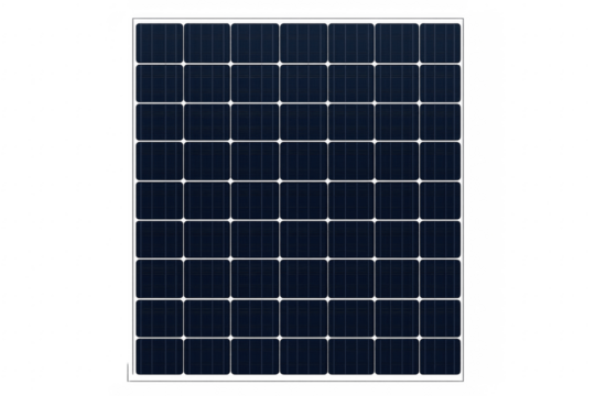 Solar panel generating clean electricity, transparent background