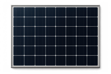 Solar panel generating green photovoltaic electricity transparent background