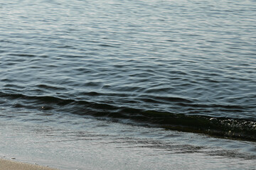 The seashore at sunset in autumn