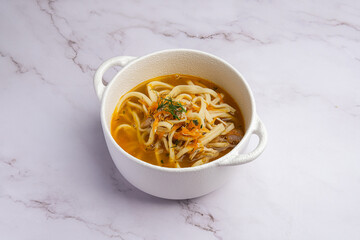 A Delicious and Flavorful Bowl of Noodle Soup Loaded with