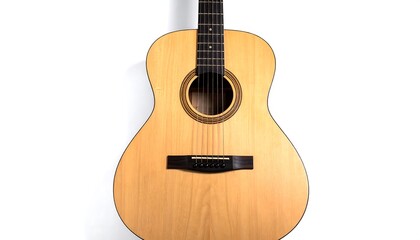 Obraz premium Light wooden acoustic guitar