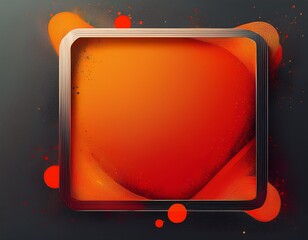 abstrakcyjna kwadratowa ramka w kolorze czerwono pomara czowym plama pod kwadratow ram t o dla logo baneru lub postu w mediach spo eczno ciowych