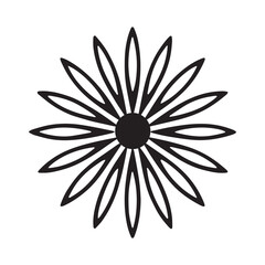 Stylish Daisy Flower Silhouette Vector Design for Crafts and Creative Projects