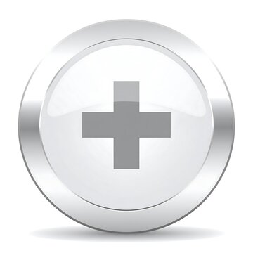 Round button with plus sign