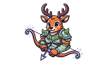 Cute Deer Archer Mascot