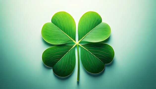 Lucky Four-Leaf Clover - Symbol of Good Fortune and Irish Heritage.