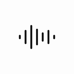 voice message waves icon sign vector