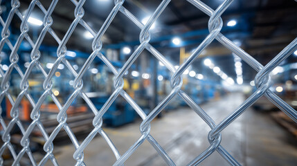 Geometric patterns of expanded metal mesh forming a bold industrial backdrop, company branding overlay area left clean, ideal for a modern YouTube cover image