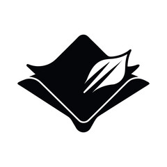 Napkin Black Silhouette Vector Artwork