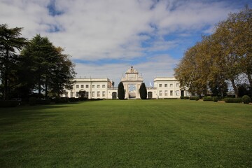 Seteais Palace (Pal&aacute;cio de Seteais) and Green Lawn in Sintra, Portugal