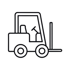 Naklejka premium Forklift Outline Vector Graphic