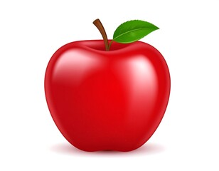 Red glossy apple
