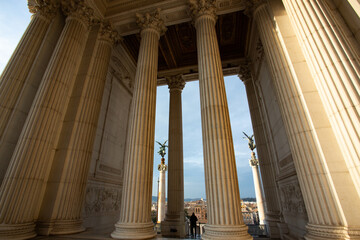 Obraz premium Magnificent marble colonnade of the Vittoriano, Rome