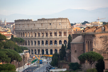 Obraz premium Colosseum Illuminated at Dusk, Rome