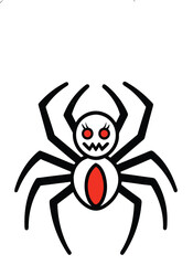 spider on a white background for Halloween