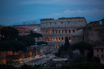 Obraz premium Sunset Skyline of Rome