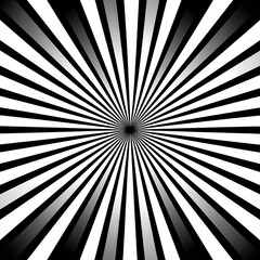 Obraz premium Radial black and white stripes