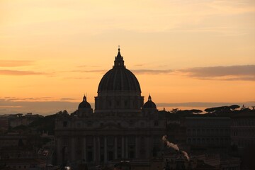 St. Peter’s Basilica at Sunset, Vatican City