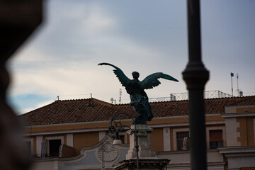 Sunset Skyline of Rome with Historic Domes