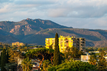 Mount Vinaigre, Highest Peak of the Esterel Massif at Sunset, Seen from Saint-Raphaël