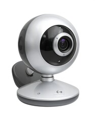 Round webcam, silver, gray