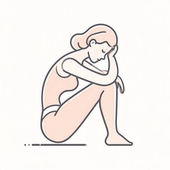 Sad woman sitting