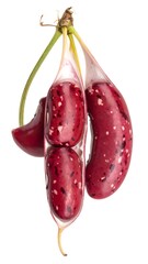 Red speckled beans in pod