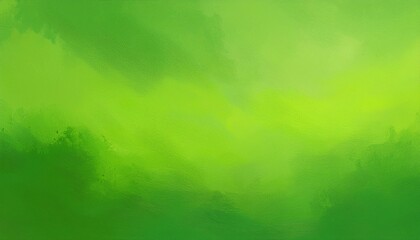 a wide flat surface of green watercolor with soft brush strokes and blending effects creating an abstract background or texture light to dark shades of lime green on textured canvas