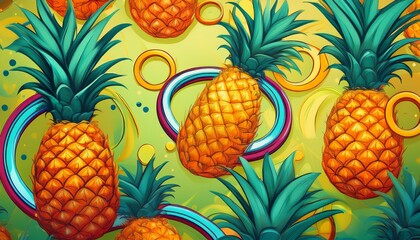 this vibrant pineapple and playful ring pattern is perfect for all your summerthemed creative projects