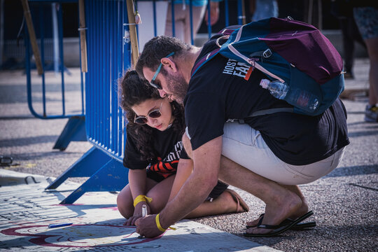 Protest at Hostages Square in Tel Aviv after the October 7 Hamas attack
