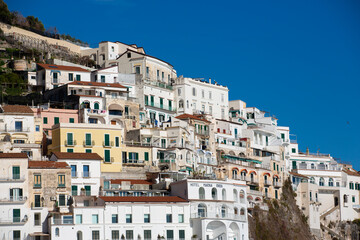 Obraz premium Positano, Amalfi Coast Cliffs and Sea View