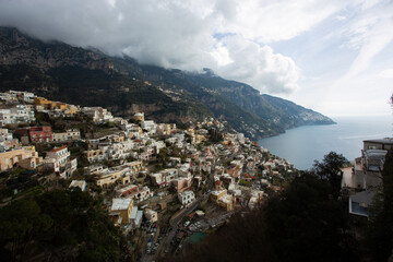 Positano, Amalfi Coast Cliffs and Sea View