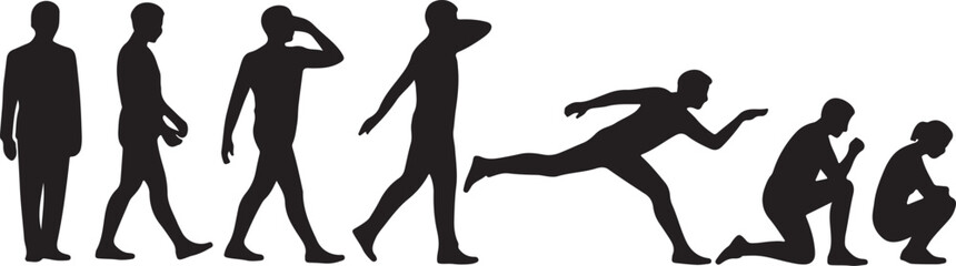 Evolution of man from success to failure