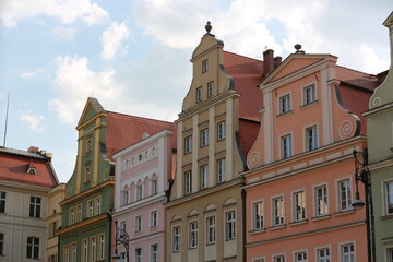 Panoramic View of Red Rooftops in Wrocław City