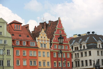 Panoramic View of Red Rooftops in Wrocław City