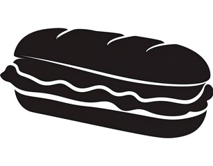 Silhouette of a sandwich