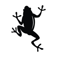 frog silhouette design. amphibian animal symbol.