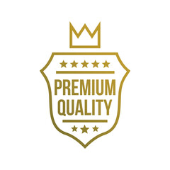 gold premium quality label design. best guarantee illustration.