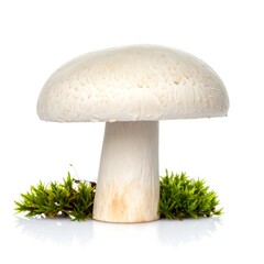 Single mushroom with moss