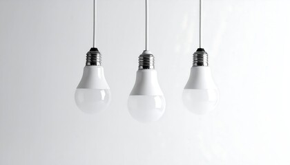 Three hanging light bulbs