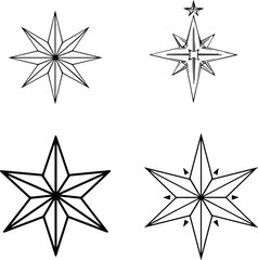 Star Line Icon &ndash; Five Pointed Star Outline for Rating, Holiday, and Design Projects