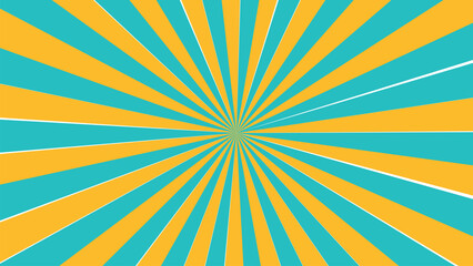 Yellow and blue sunburst pattern